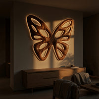 Pierced Butterfly Wall Art, Backlit and Made to Order, view 5 — view 5