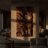 Rootveil Walnut Wall Relief, Carved in Two Panels, view 5 — view 5