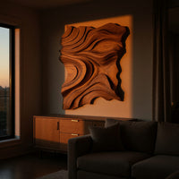 Rolling Dune Wall Panel for a Living Room Focal Wall, view 5 — view 5