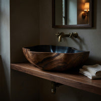 Solid Wood Sink Vanity Mid Century Bathroom Decor, view 5