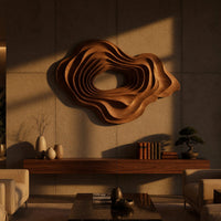 Wood Grain Turned Into Ripples, an Organic Wall Sculpture, view 5 — view 5