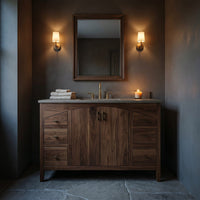 Solid Wood Bathroom Vanity Rustic, view 5