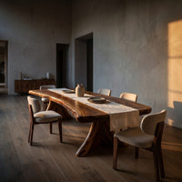 Scandinavian Natural Edge Dining Table For Casual Dining Space, view 5
