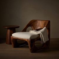 Solid Wood Chair Natural Accent Living Room, view 5