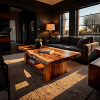 Live Edge Coffee Table for a Quiet Living Room Corner, view 5