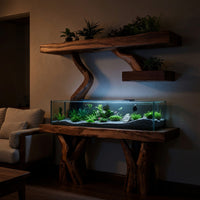 Solid Wood Aquarium Stand Elegant Stylish Living Space, view 5