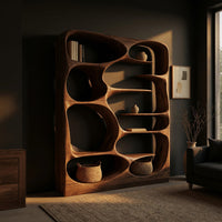 Cell Pod Bookshelf with Carved Organic Openings, view 5