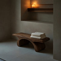 Solid Wood Teak Shower Bench Bathroom Spa, view 5