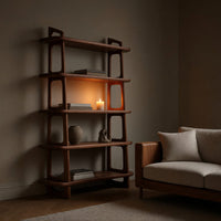 Solid Wood Standing Shelf Living Room Corner, view 5