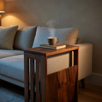 Solid Wood Sofa Arm Table Side Living Room, view 5
