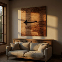 Lone Angler Wall Art for a Quiet Reading Corner, view 5 — view 5