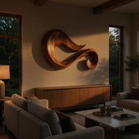 One Length of Walnut, Curled Into a Wall Sculpture, view 5 — view 5