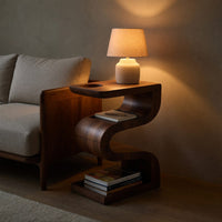 Minimalist Sculptural Side Table For Contemporary Living Space, view 5