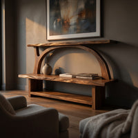 Wooden Tv Cabinet With Sculptural Branch Frame For Modern Living, view 5