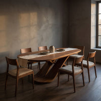 Oval Entertaining Table For Tropical Dining Room, view 5