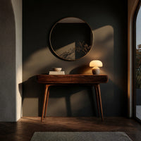 Console Table on Splayed Tapered Legs in Solid Walnut, view 5