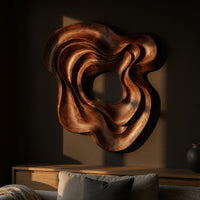 Inward Current, a Carved Walnut Wall Sculpture, view 5 — view 5