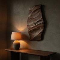 Solid Wood Clock Natural Grain Art Wall Living Room, view 5