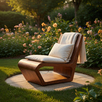Solid Wood Adirondack Chairs Handcrafted Accent Chair Bedroom, view 5