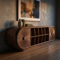 Scandinavian Organic Tv Cabinet For Coastal Interior Space, view 5