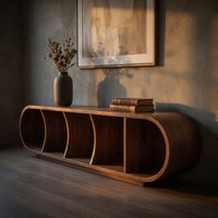 Contemporary Sculptural Tv Stand For Penthouse Living Room, view 5