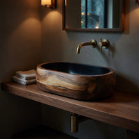 Solid Wood Sink Vanity Farmhouse Bathroom, view 5