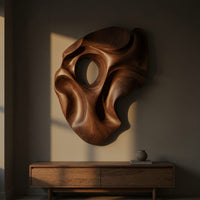 One Walnut Block, Hollowed Into a Wall Sculpture, view 5 — view 5