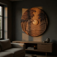 Where the Sun Sits Down in the Surf, Round Wall Relief, view 5 — view 5