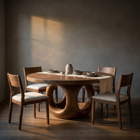 Coastal Round Kitchen Table For Outdoor Kitchen, view 5