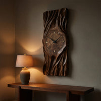 Solid Wood Clock Minimal Wall Living Room, view 5