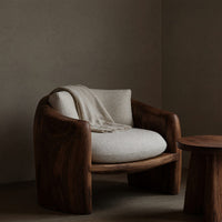 Solid Wood Chair Lounge Sculptural Form Living Room, view 5