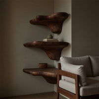 Solid Wood Mushroom Shelf Mid Century Live Edge, view 5