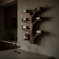 Solid Wood Wine Rack Tree Style Wall Kitchen, view 5