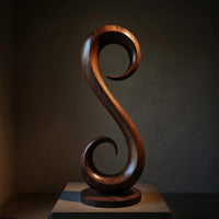 Solid Wood Sculpture Wall Art Handcrafted Organic Contemporary Landscape Home, view 5
