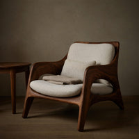 Solid Wood Chair Natural Home Balcony, view 5