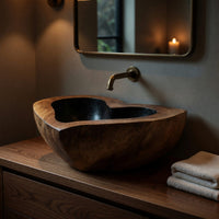 Solid Wood Sink Vanity Mid Century Solid Modern Bathroom, view 5