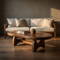 Organic Oval Coffee Table For Loft Living, view 5