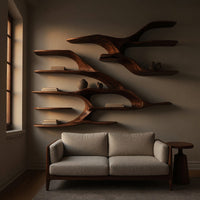 Solid Wood Wall Mounted Shelf Living Room, view 5