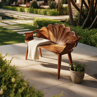 Solid Wood Outdoor Garden Bench Live Edge Entryway Home, view 5