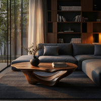 Dunecrest Coffee Table with a Carved Wave Base, view 5