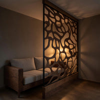 Solid Wood Room Divider With Openwork Bedroom, view 5