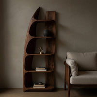 Solid Wood Standing Shelf Sculptural Hallway, view 5