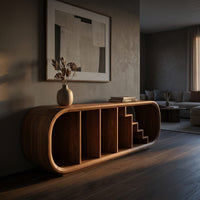 Modern Organic Tv Console For Entertainment Lounge Space, view 5