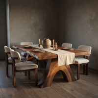 Modern Organic Edge Dining Table For Open Living Space, view 5
