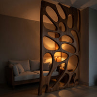 Solid Wood Room Divider Artistic With Sculptural Design Bedroom Living, view 5