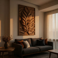 Concentric Contours in Oak, a Carved Wall Relief, view 5 — view 5