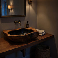 Solid Wood Sink Vanity Farmhouse Solid Bathroom, II, view 5