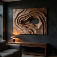 Spiral Wave Wall Art for a Wide Living Room Wall, view 5 — view 5