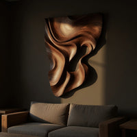 Driftshield Carved Wall Art in Figured Walnut, view 5 — view 5