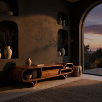 A Ribbon That Stopped Moving: Sculptural TV Console, view 5